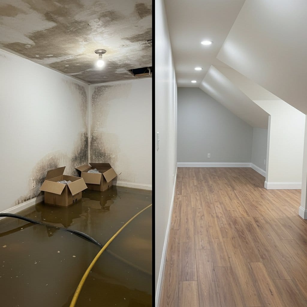 Water Damage Restoration restoration β home kitchen of colonial residence in Garfield, NJ